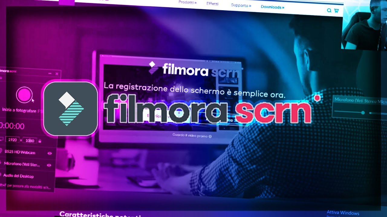 Come registrare filmora