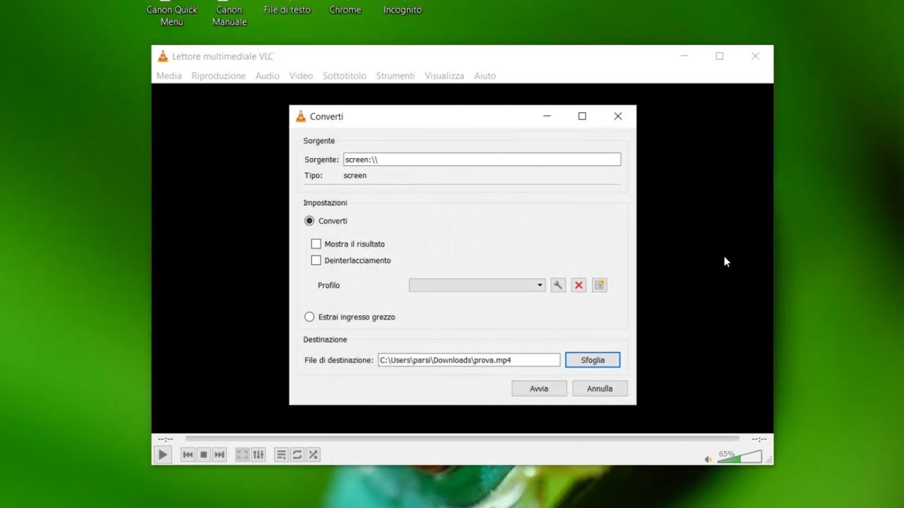 Registrare schermo mac con vlc