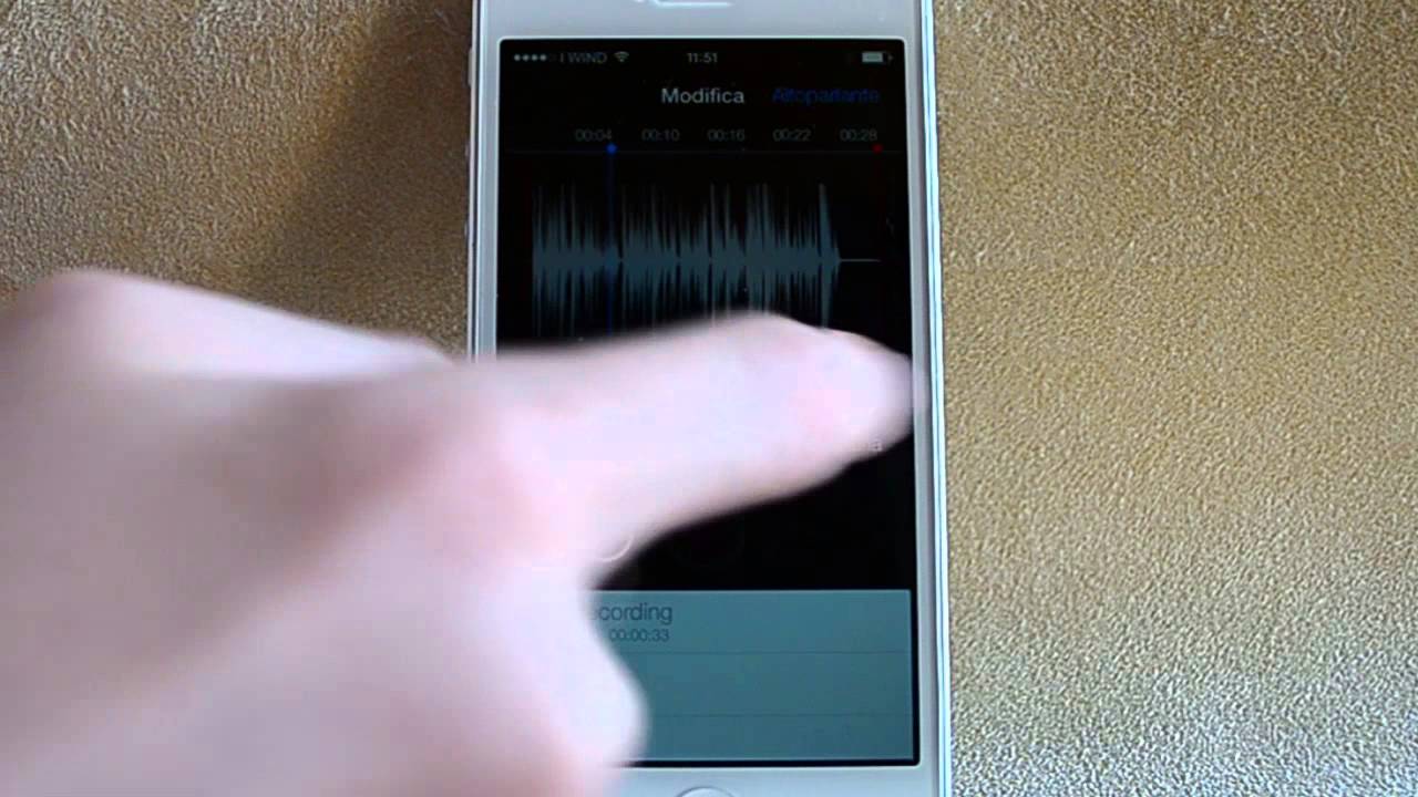 Registrare messaggi vocali iphone7