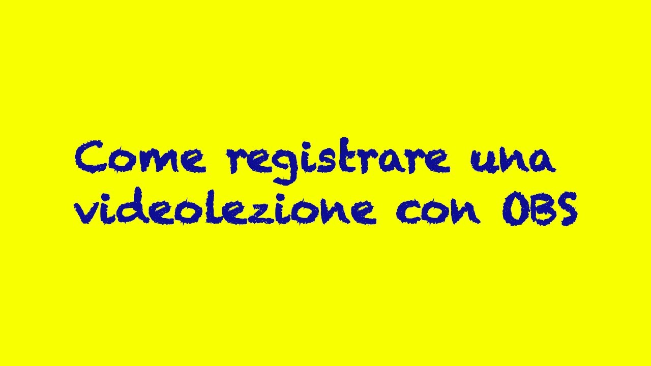 Registrare teams con obs