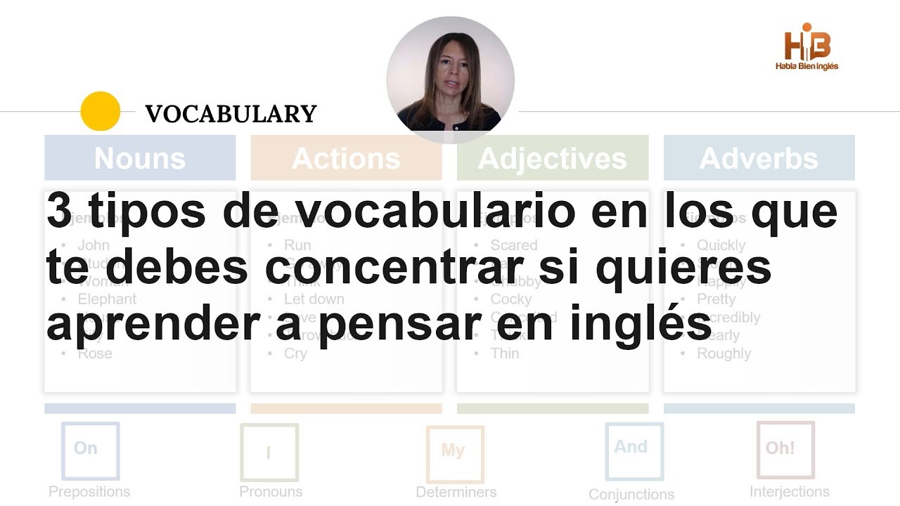 ¿Cuáles son los diferentes tipos de vocabularios?