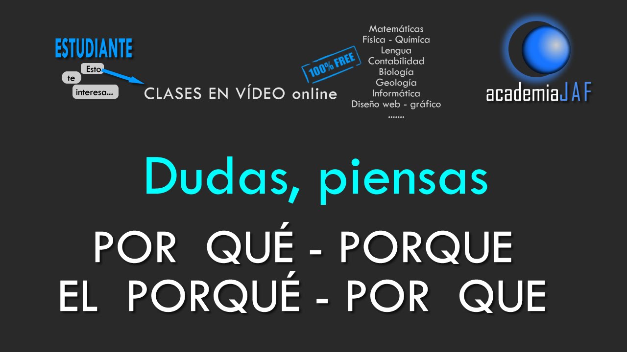 ¿Cuándo se usa el por qué sin tilde?