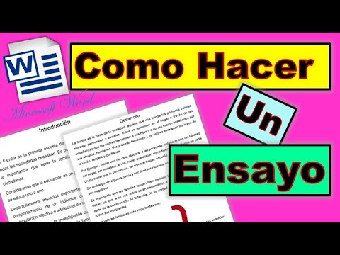 ¿Cómo se debe hacer un ensayo?
