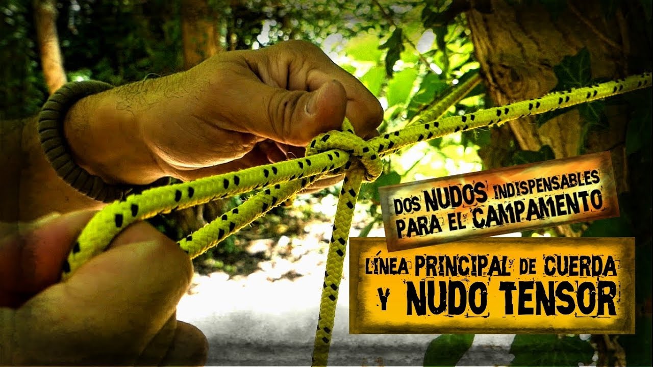¿Cuáles son los tipos de nudos que se utilizan en un campamento?