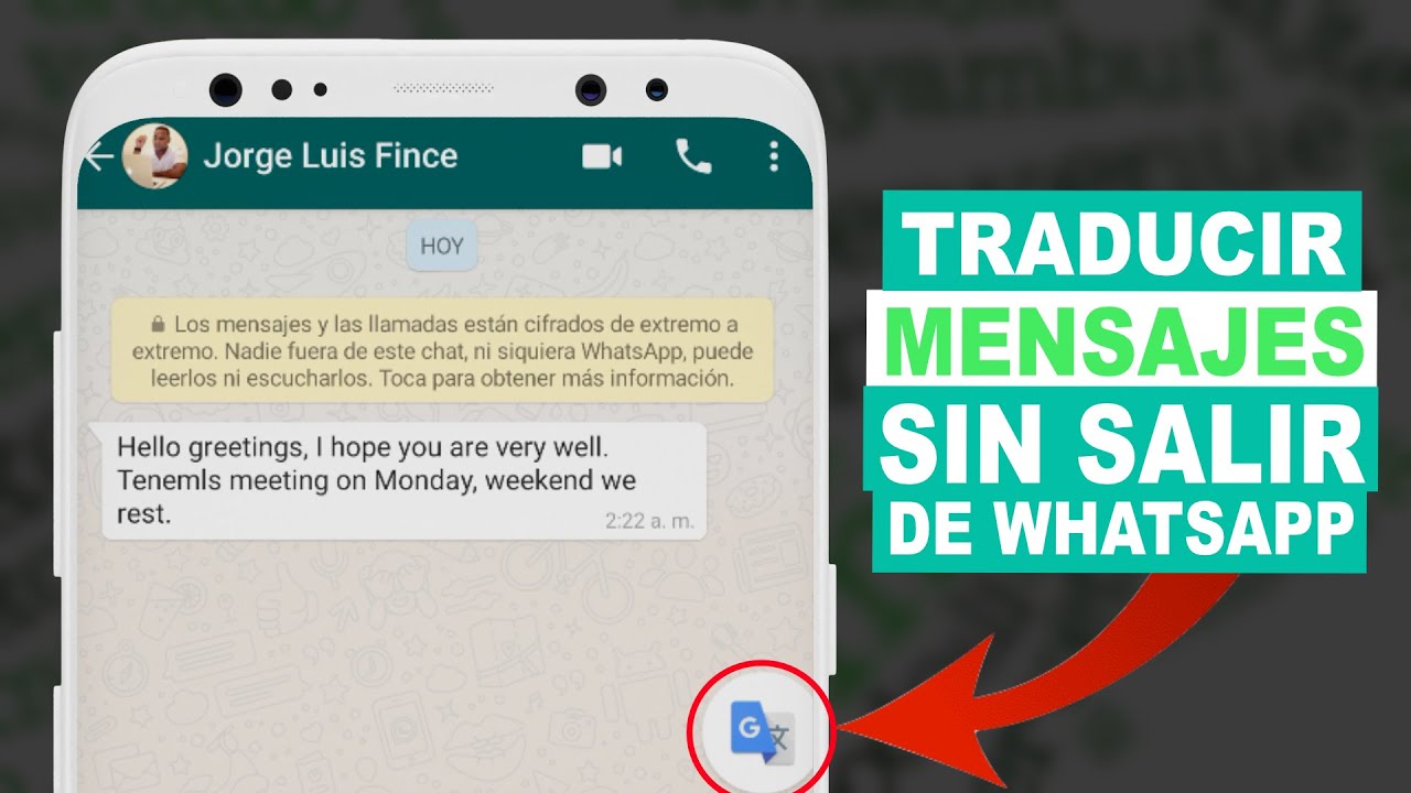 ¿Cómo traducir un texto de inglés a español en WhatsApp?