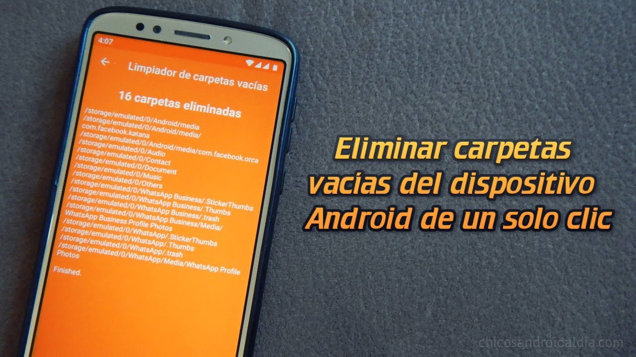 Elimina carpetas innecesarias en Android y libera espacio