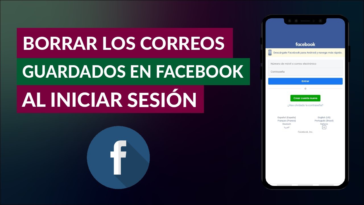 Como borrar el historial de cuentas de Facebook