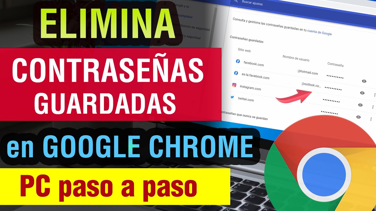 Como borrar las contraseñas guardadas en gmail