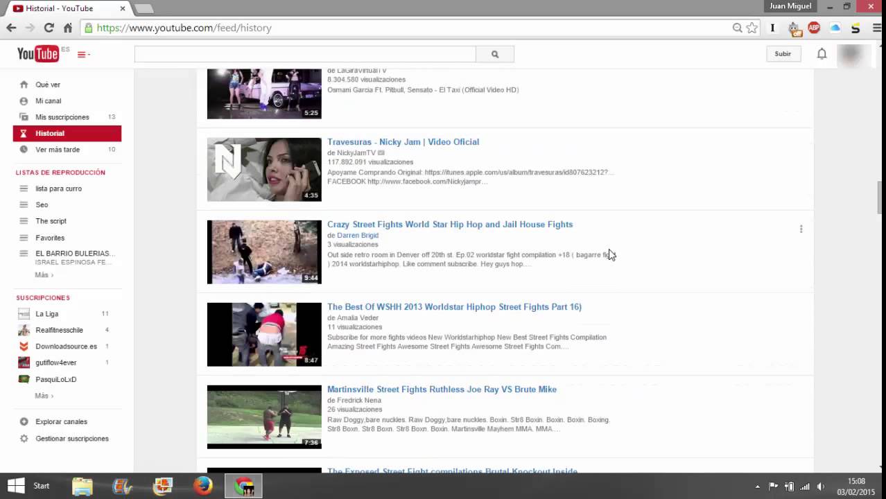 Como borrar sugerencias youtube