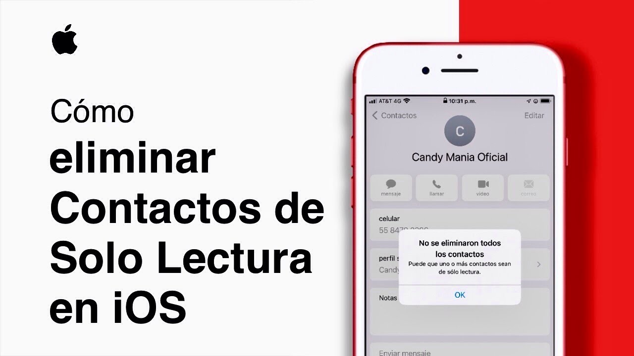 Como borrar un contacto que dice solo lectura
