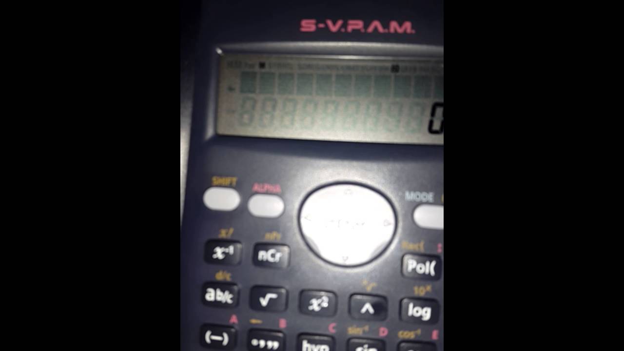 Como borrar la memoria de la calculadora casio fx-82ms