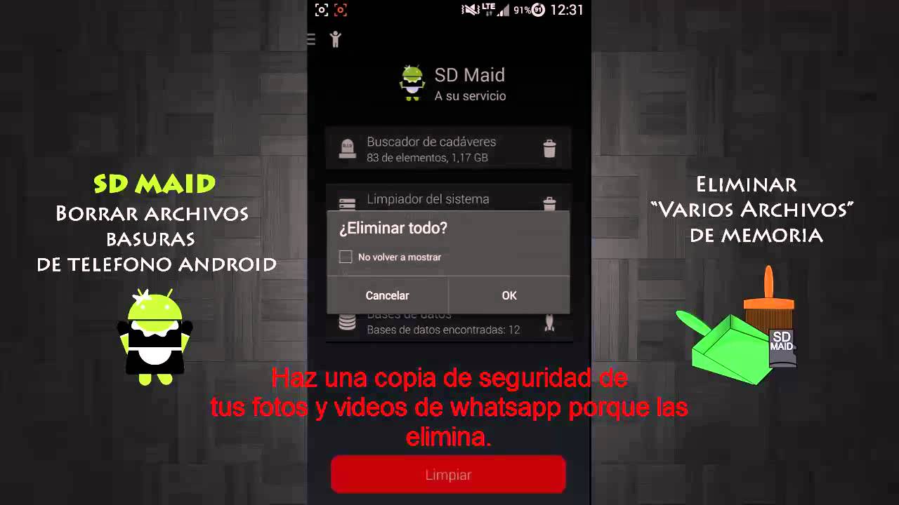 Como borrar archivos varios en Android