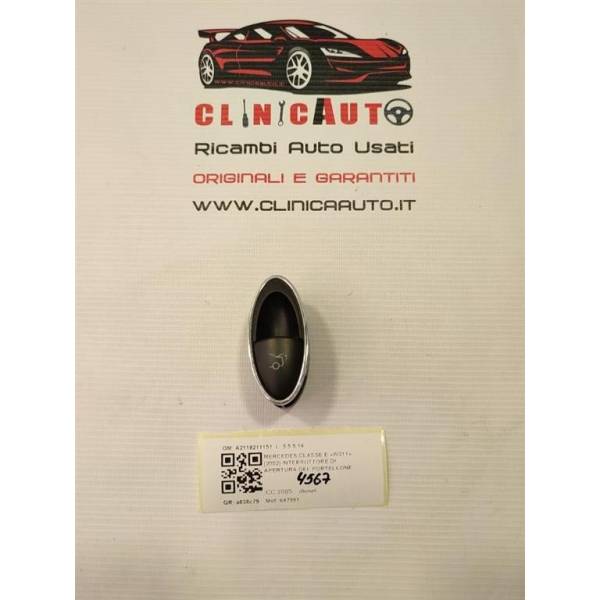 Interruttore Pulsante Portellone Posteriore A2218702410 – Ricambio Per Mercedes Classe E E GLC, Sostituzione Diretta