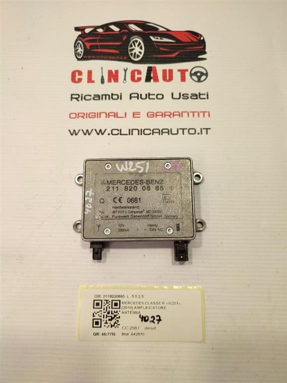 CENTRALINA XENON MERCEDES Classe R W251 A0038205826 (05