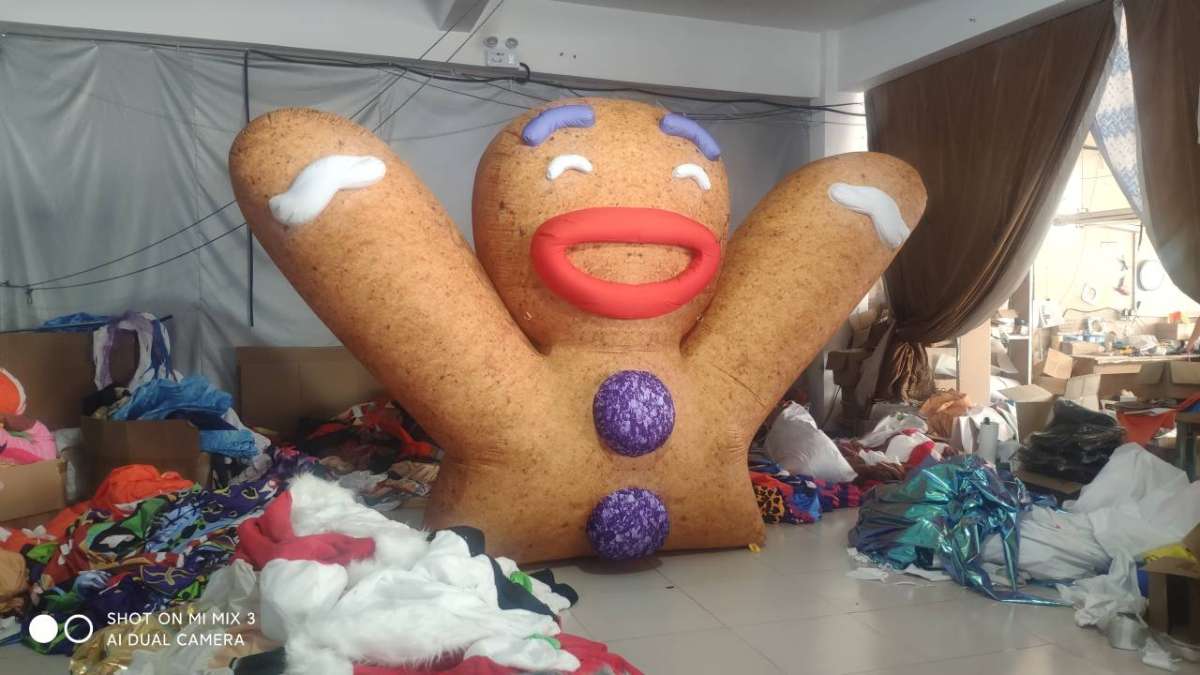 Bonhomme Pain d’épice Joyeux Gonflable