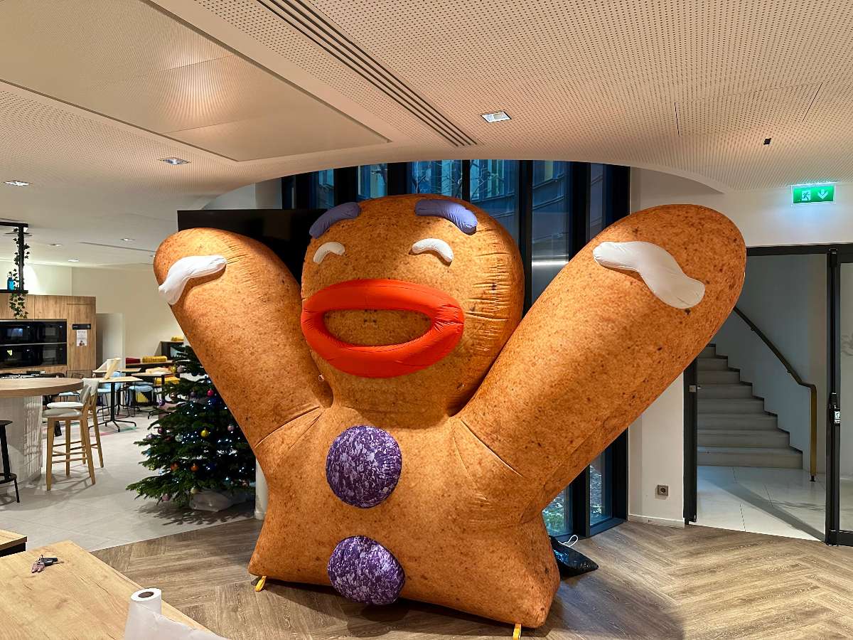Bonhomme Pain d’épice Joyeux Gonflable