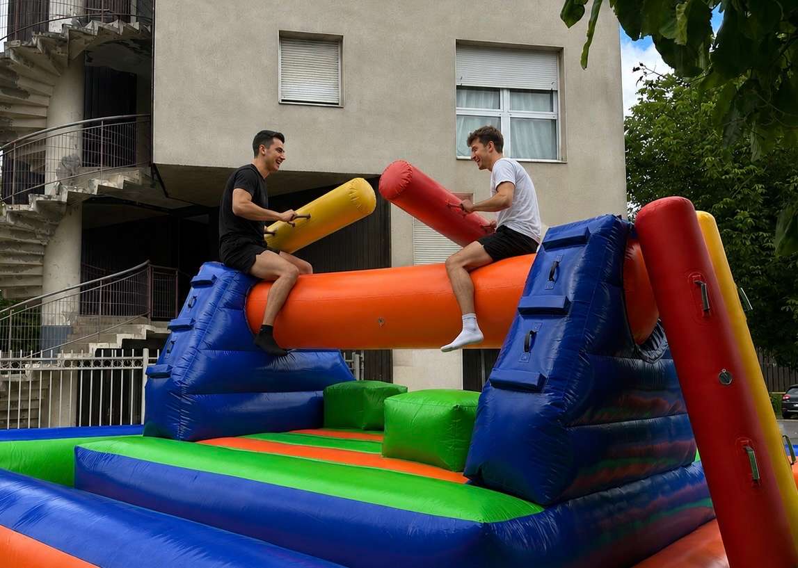 Combat de Gladiateur Perché Gonflable 