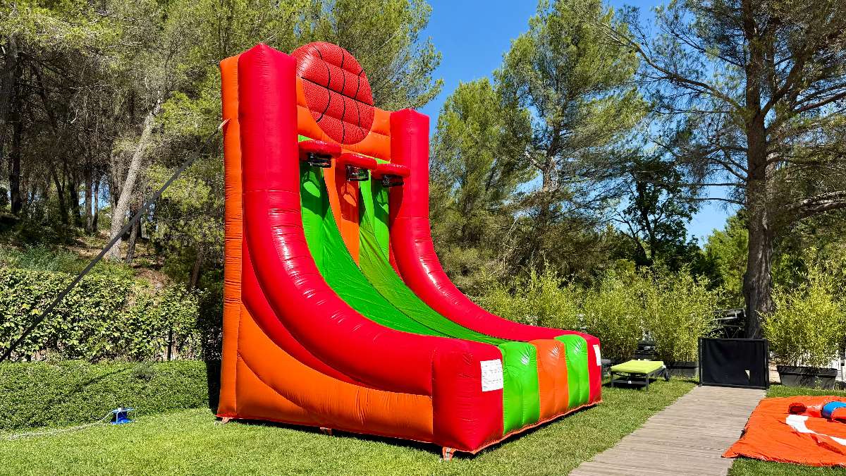 Panier de Basket Gonflable 3 Couloirs