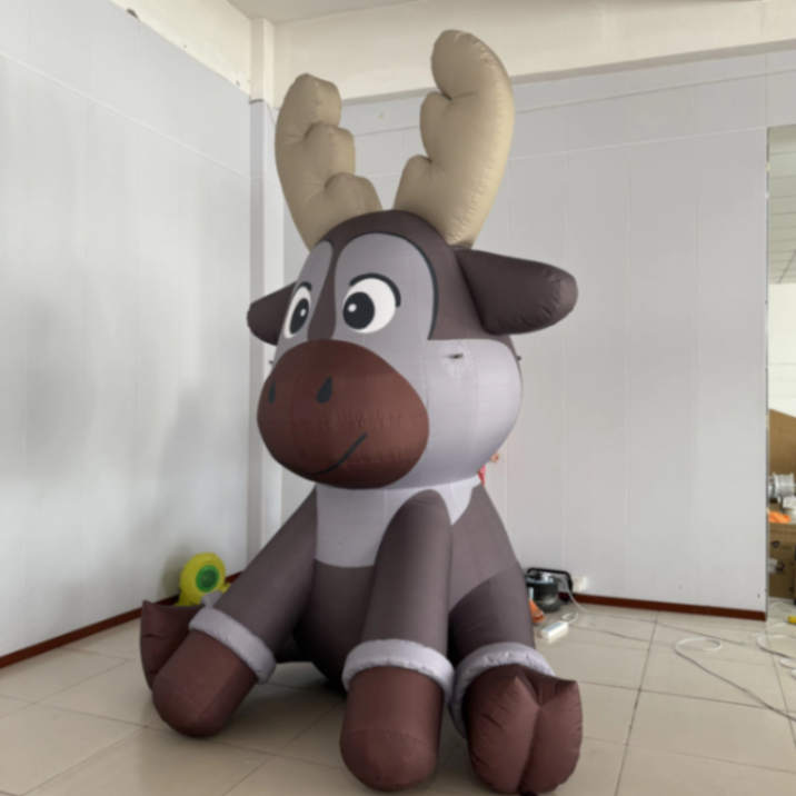 Renne de Noël Cartoon Gonflable 3m