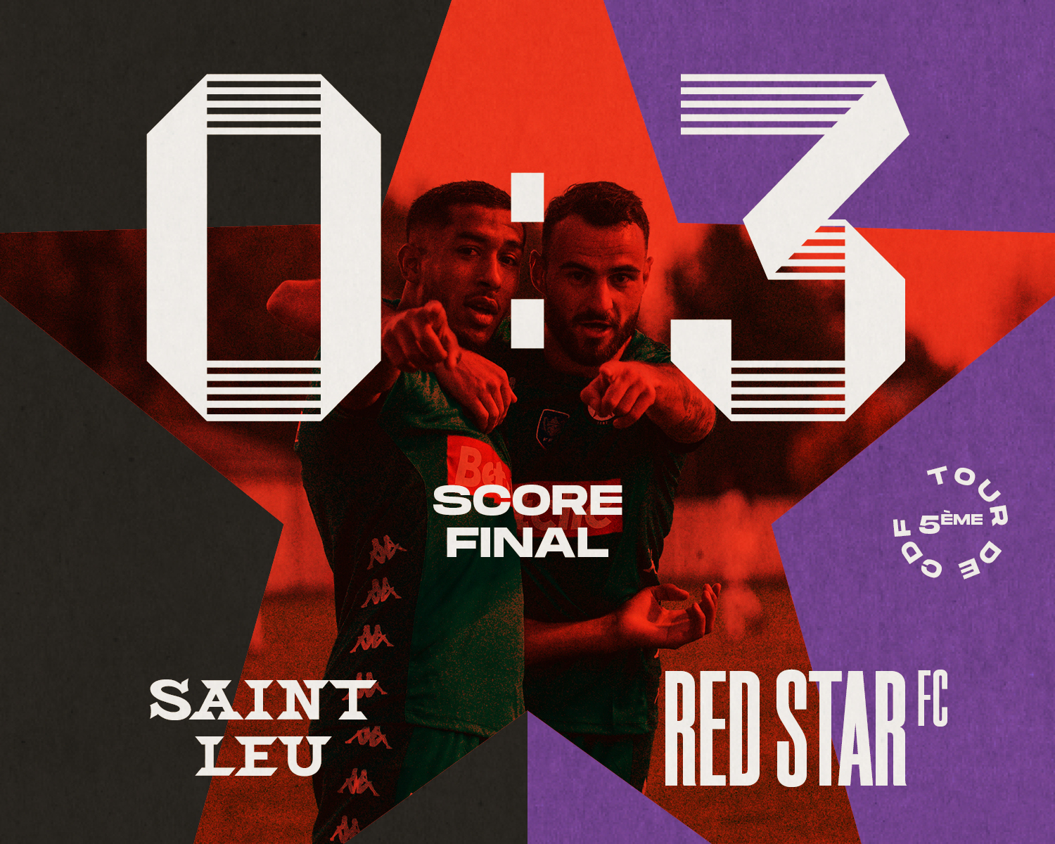 LIVE 5ème tour de Coupe de France : Saint-Leu / Red Star FC