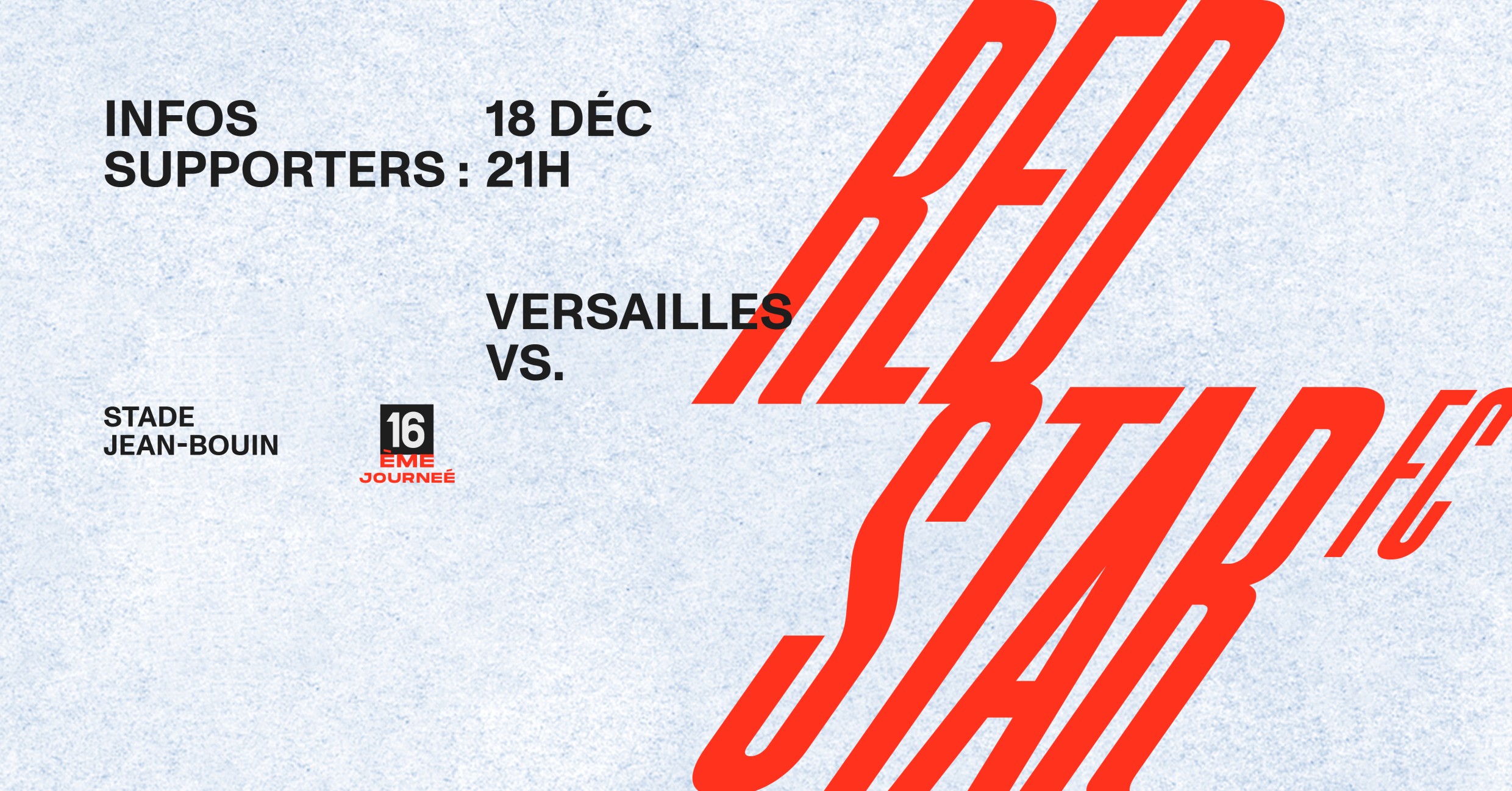 INFORMATIONS SUPPORTERS : VERSAILLES / RED STAR FC