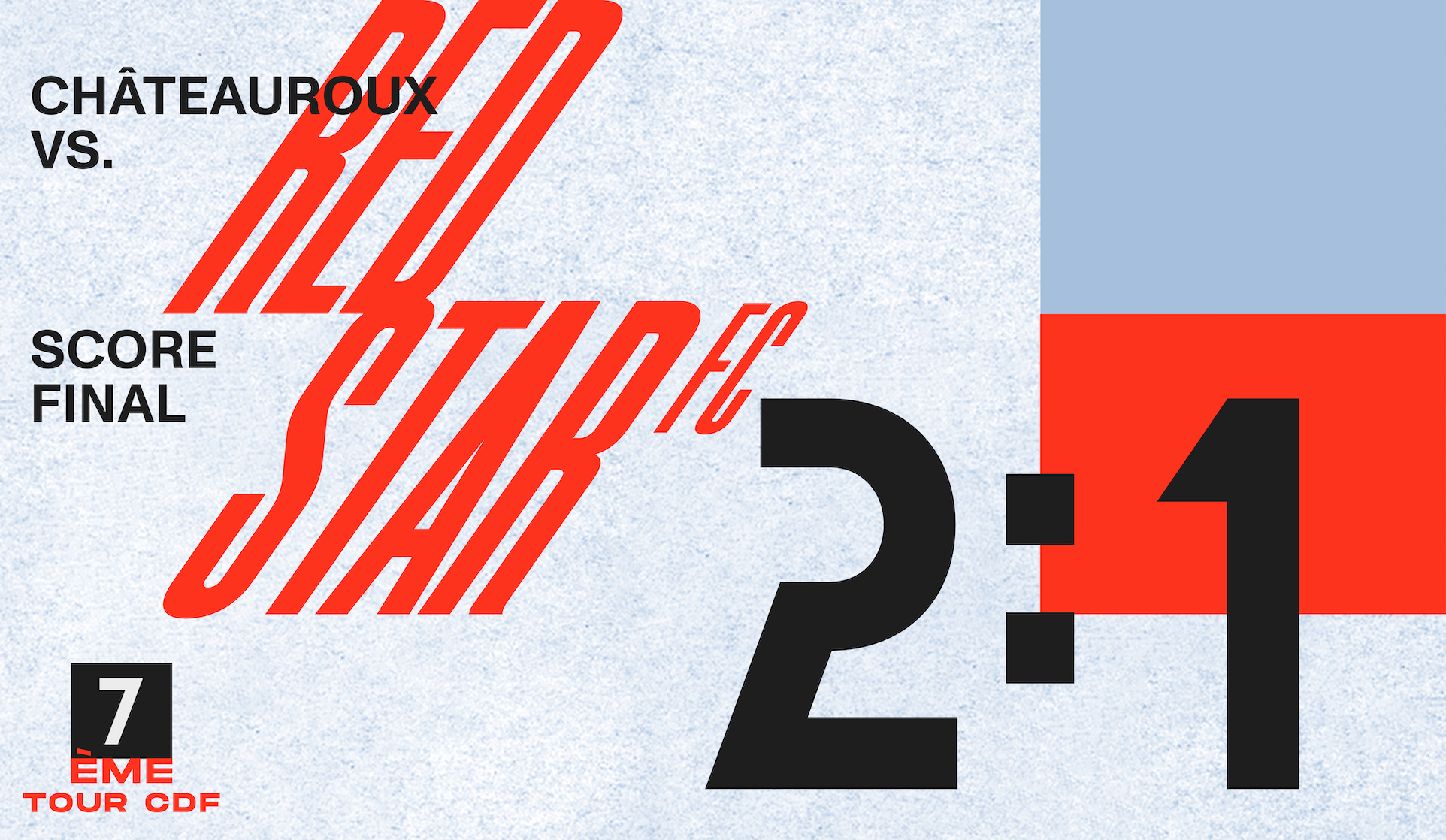 LIVE 2023/2024 7ème tour Coupe de France Châteauroux Red Star FC