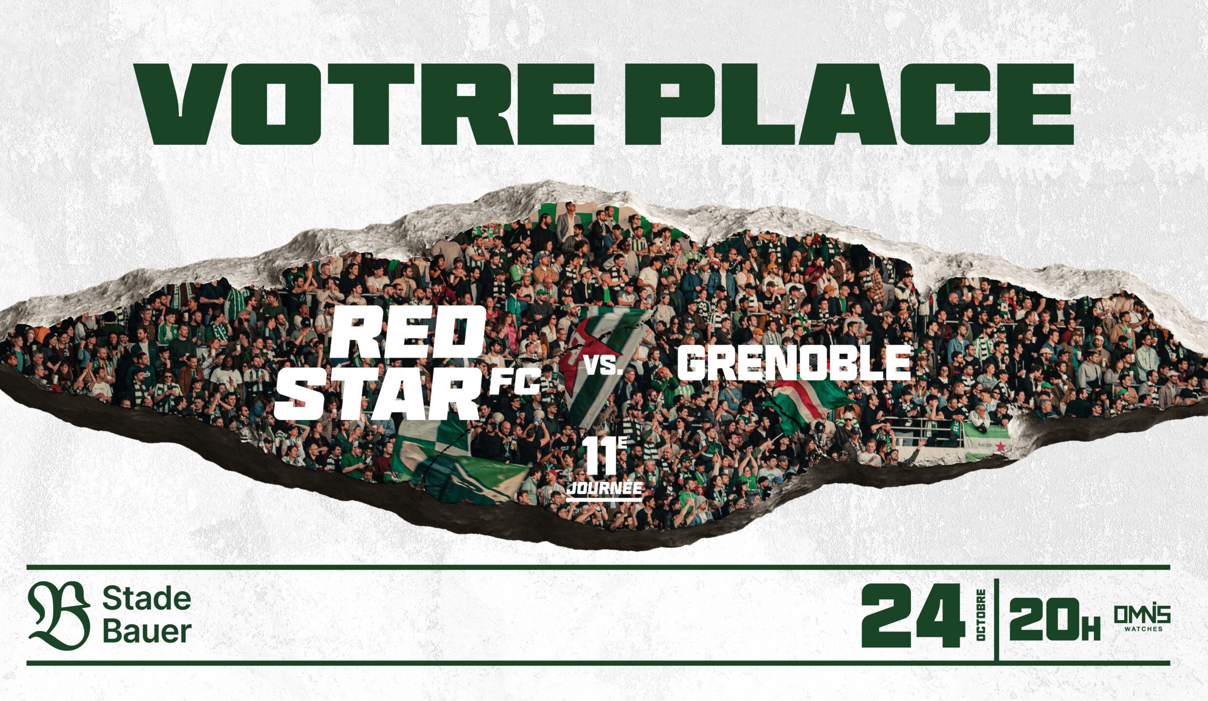 VOTRE PLACE POUR RED STAR FC / GRENOBLE