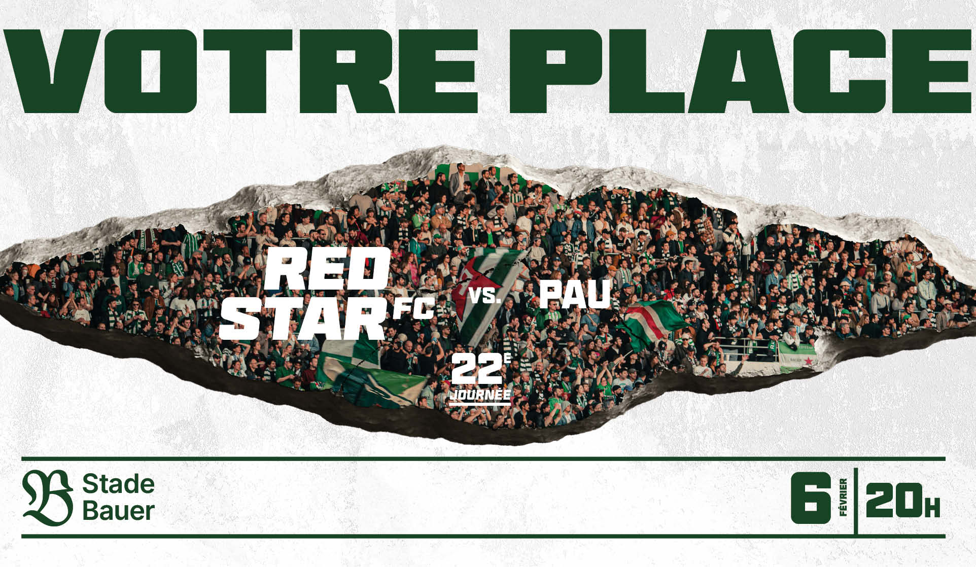 VOTRE PLACE POUR RED STAR FC / PAU
