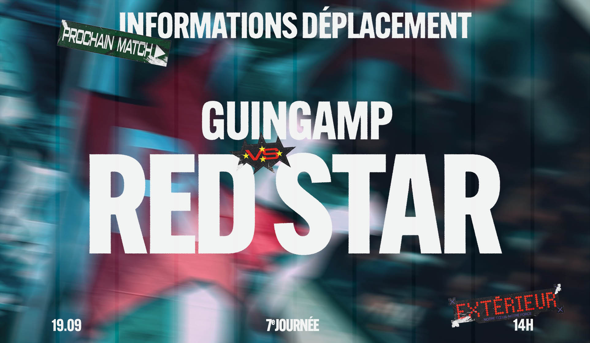 INFORMATIONS DÉPLACEMENT : GUINGAMP / RED STAR FC