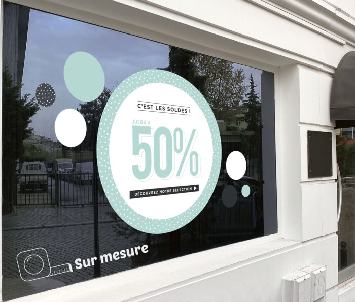 Adhesif vitrine imprime