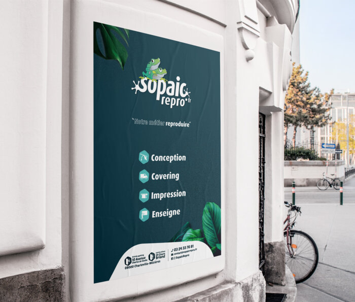 Affiche papier dos bleu