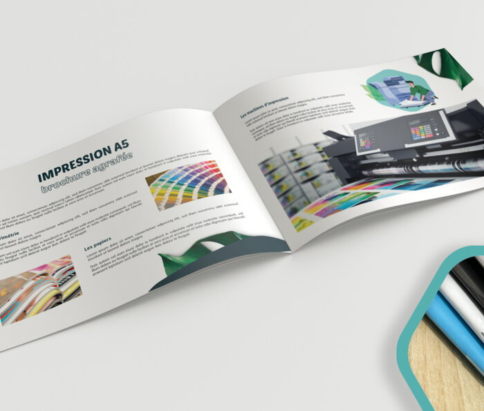 Brochure agrafée A5 portrait