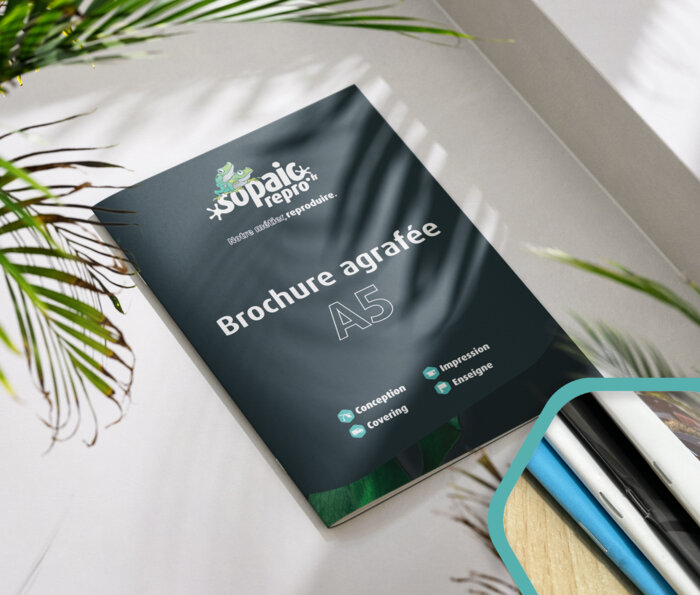 Brochure agrafée A5 paysage