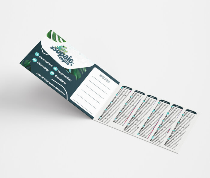 Calendrier de poche - depliant
