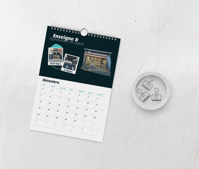 calendrier mural spirale A5