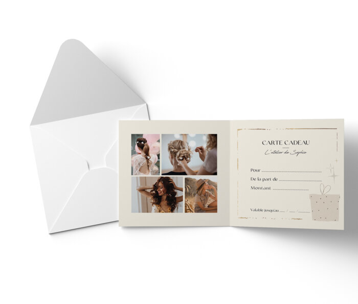 Carte cadeau carre double