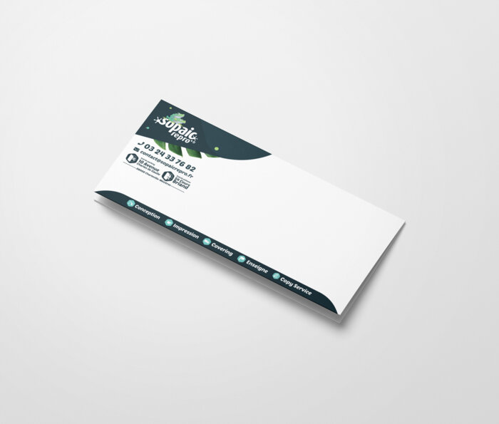 Carte de correspondance DL pli bord long