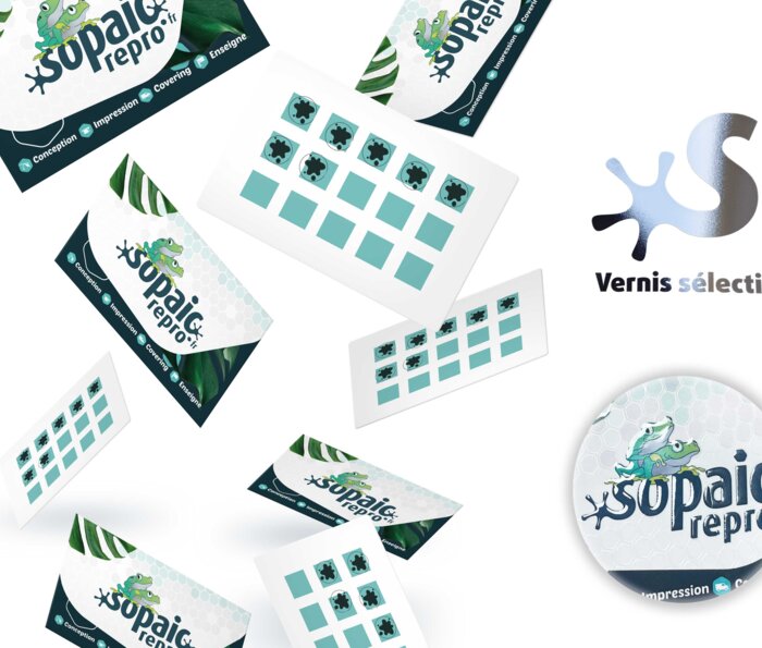 Carte de fidélité avec vernis