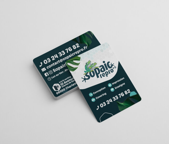 Carte de visite 85 x 55 mm - coins arrondis