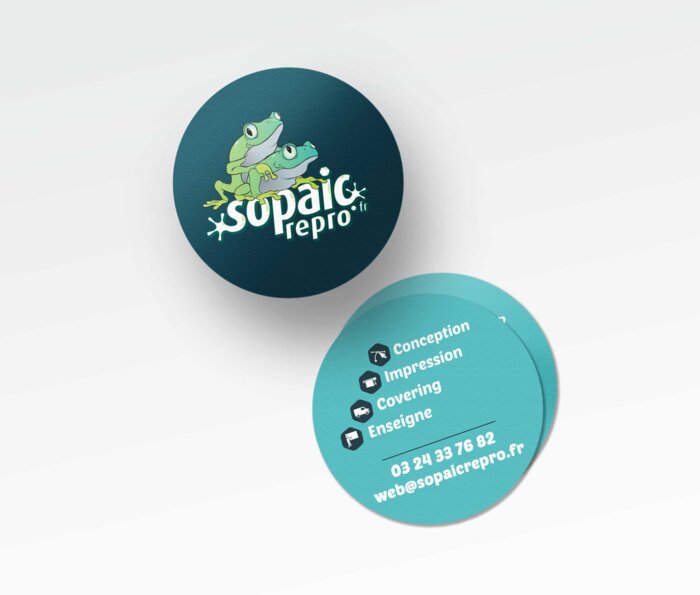 Carte de visite découpe ronde