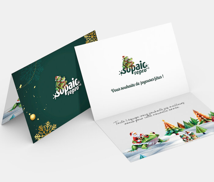 Carte de voeux 2 volets