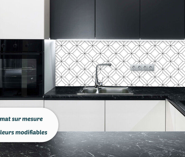 Crédence carreaux hexagone moderne