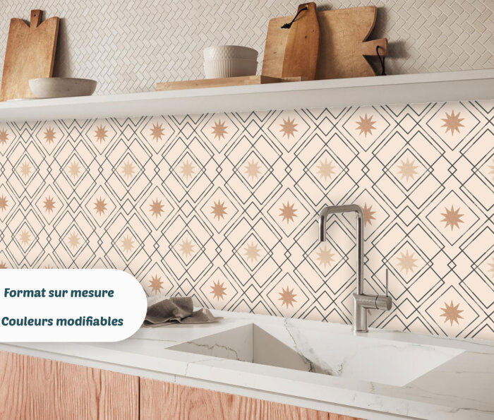 Crédence de cuisine motif étoile