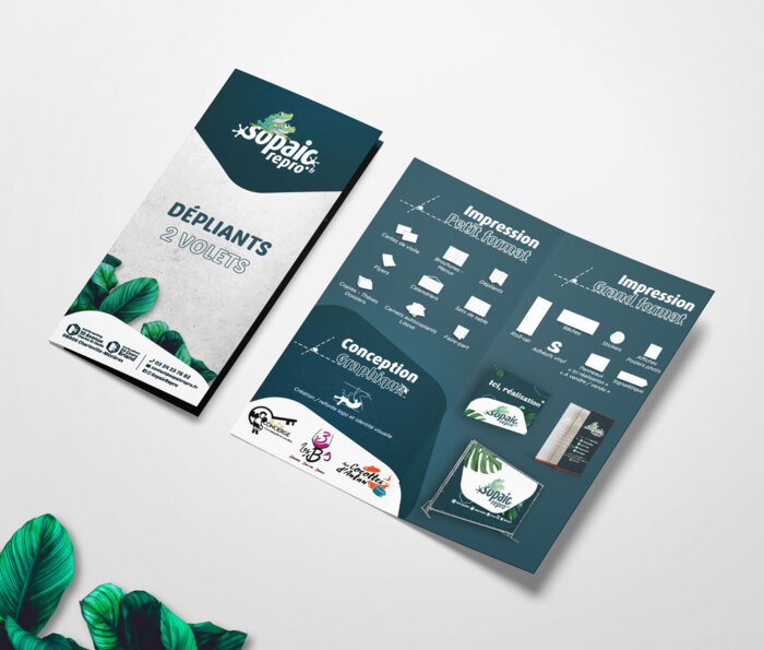 Dépliant 2 volets DL portrait