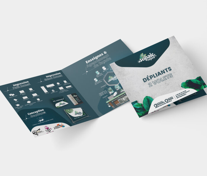 Dépliant 2 volets carré
