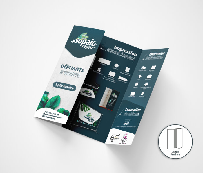 Depliant 3 volets plis fenetre