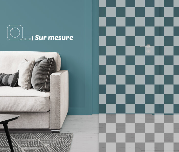 Film dépoli - Damier