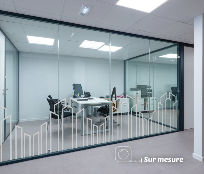 Film dépoli - motif bas bureau