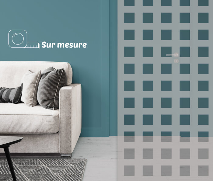 Film dépoli - motif carrés