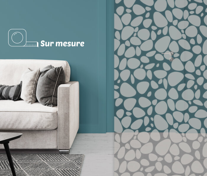 Film dépoli - motif galets